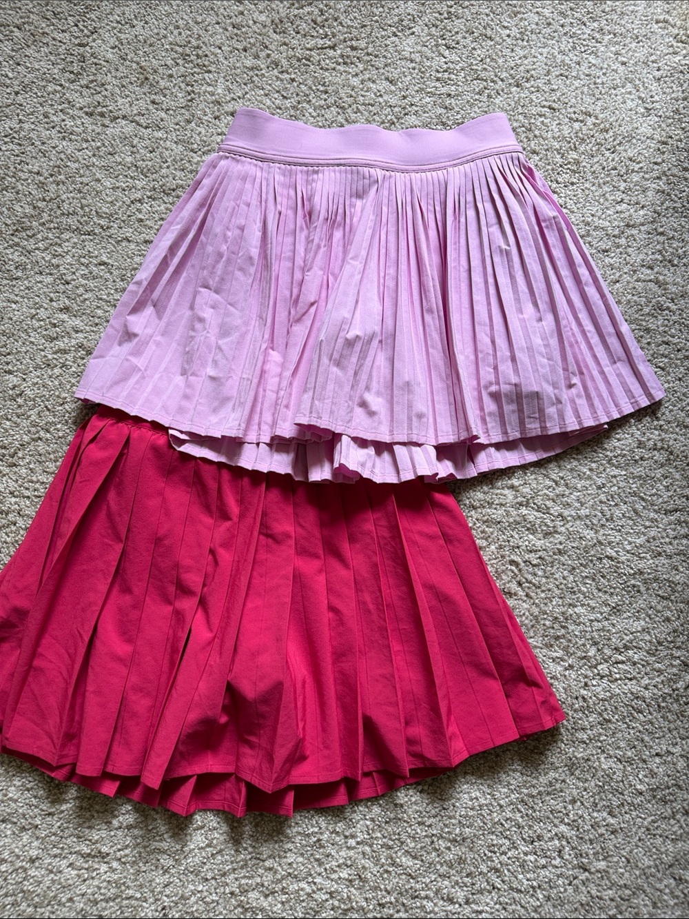 Lululemon Women’s Pleated Skirt - Light Pink and Hot Pink